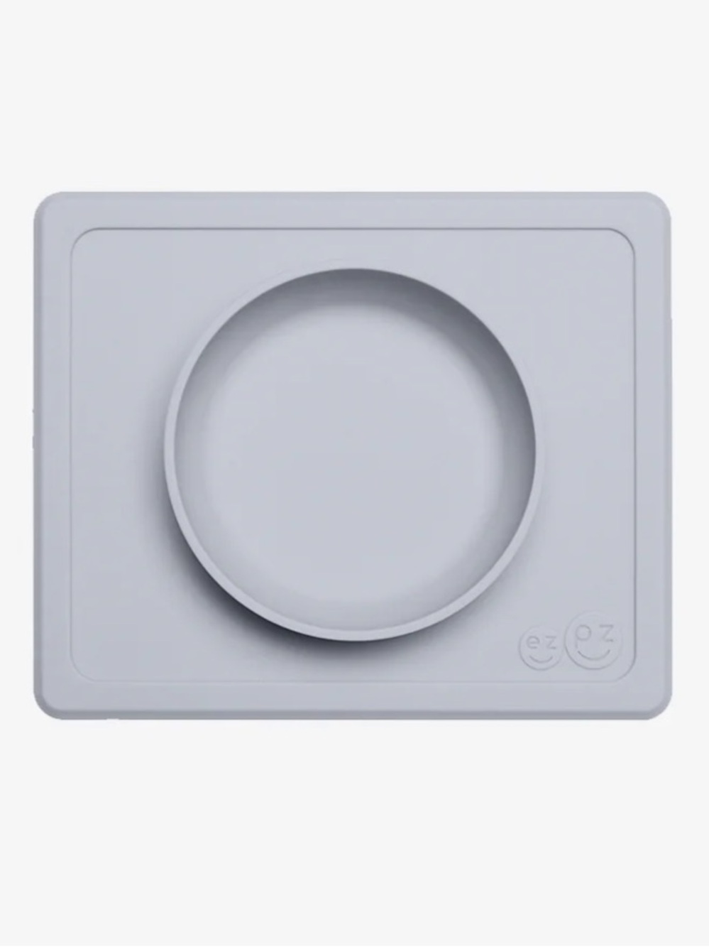Silicone Suction Placemat with Bowl - Light Gray
